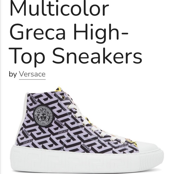 Versace La Greca Men's
Split Leather High-Top
Sneakers Size 44 EU / 11
US Multi - Picture 13 of 14